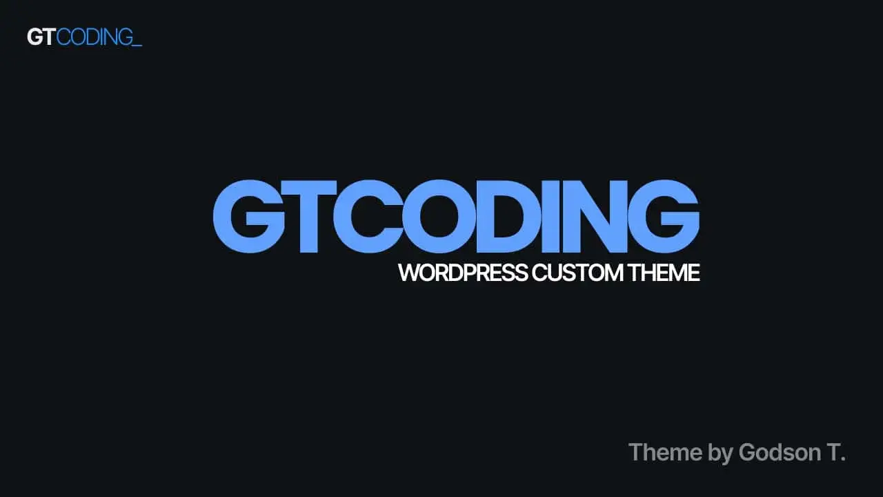 GTCoding WP Custom Theme